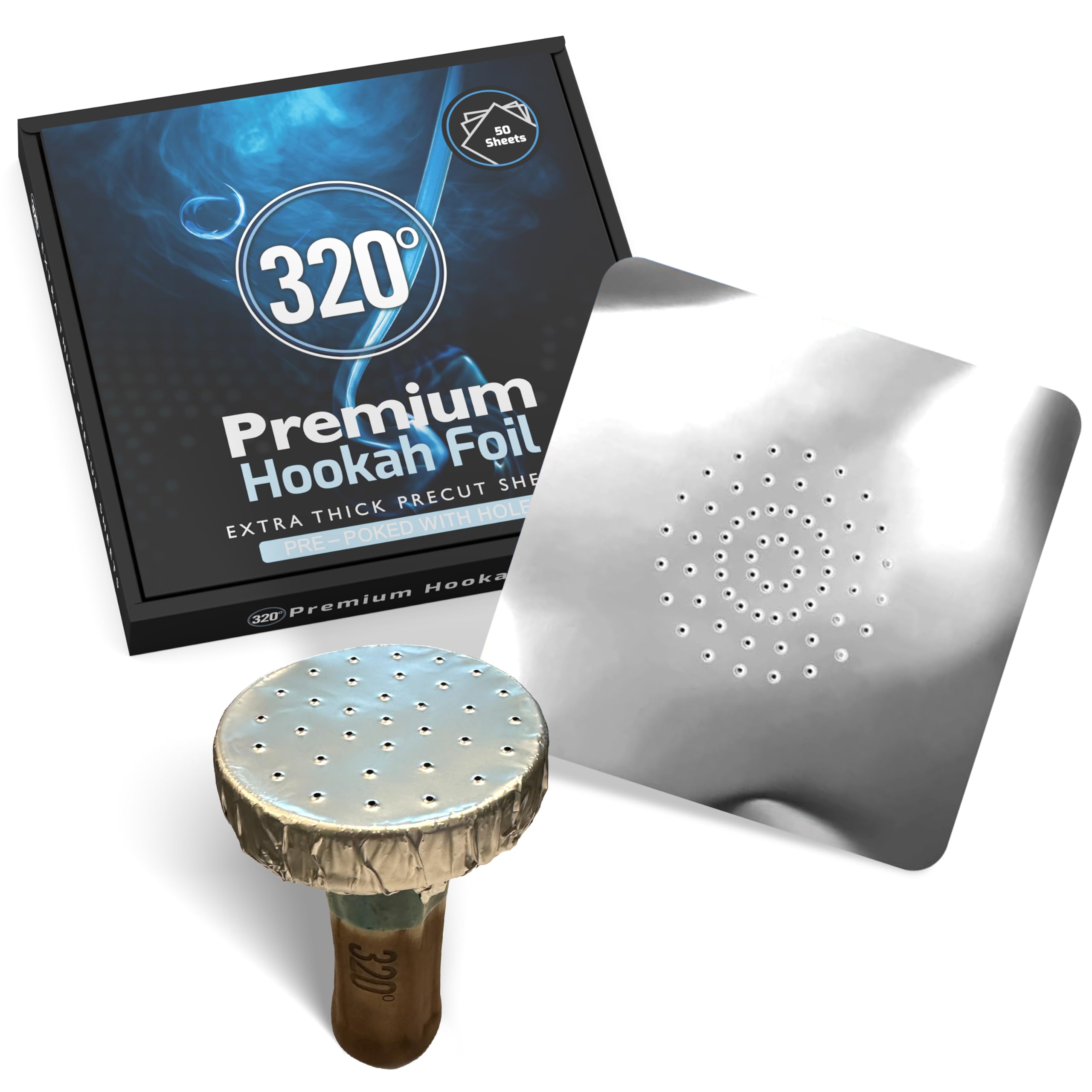 Amazon.com: 320º Hookah Foil Sheets with HOLES - Extra Thick