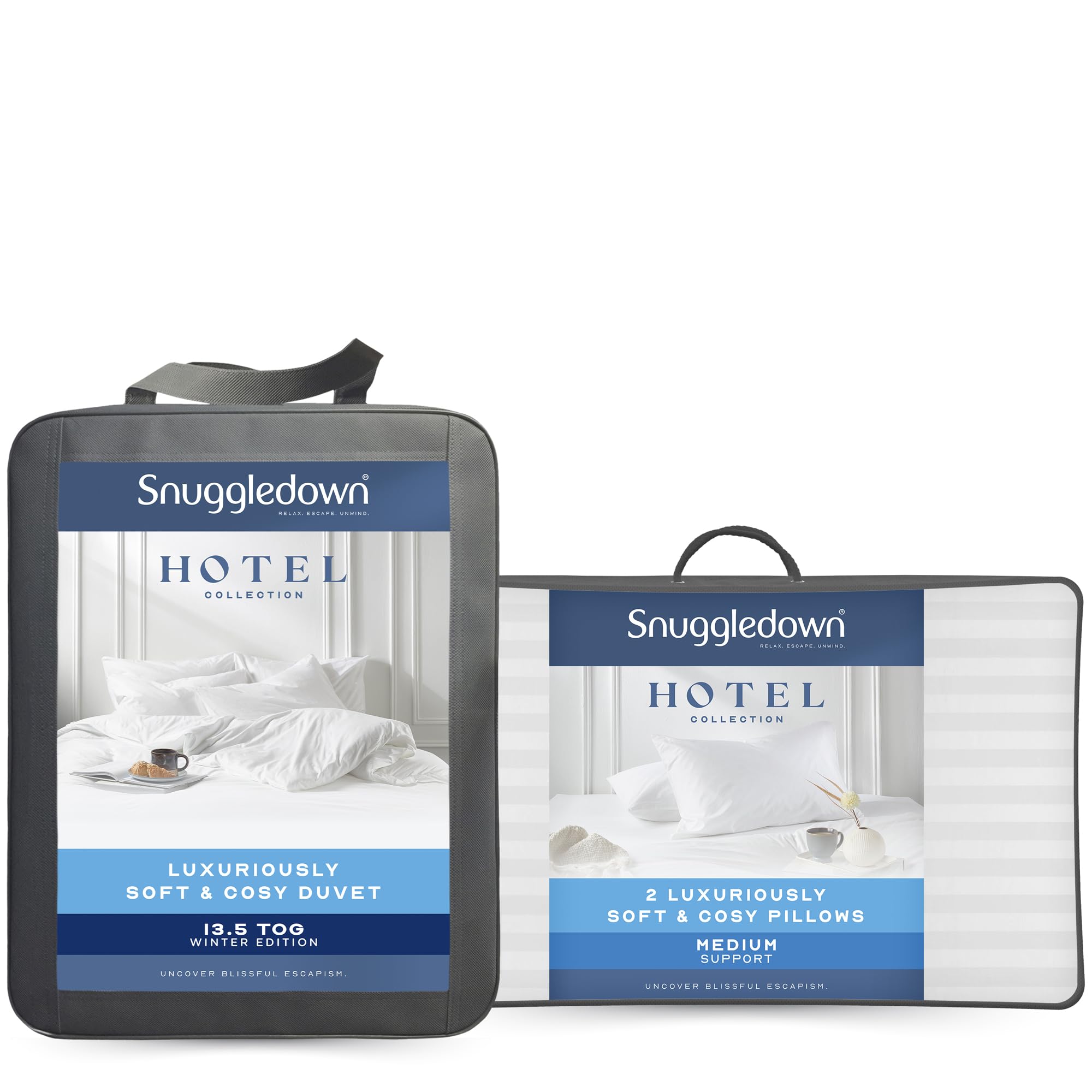 Snuggledown Hotel Collection Double Duvet - 13.5 Tog Warm Winter Premium Quilt Ideal for Cold & Chilly Nights, 2 Pillows - Soft Touch Cover, Hypoallergenic, Machine Washable, Size (200cm x 200cm) — image 1