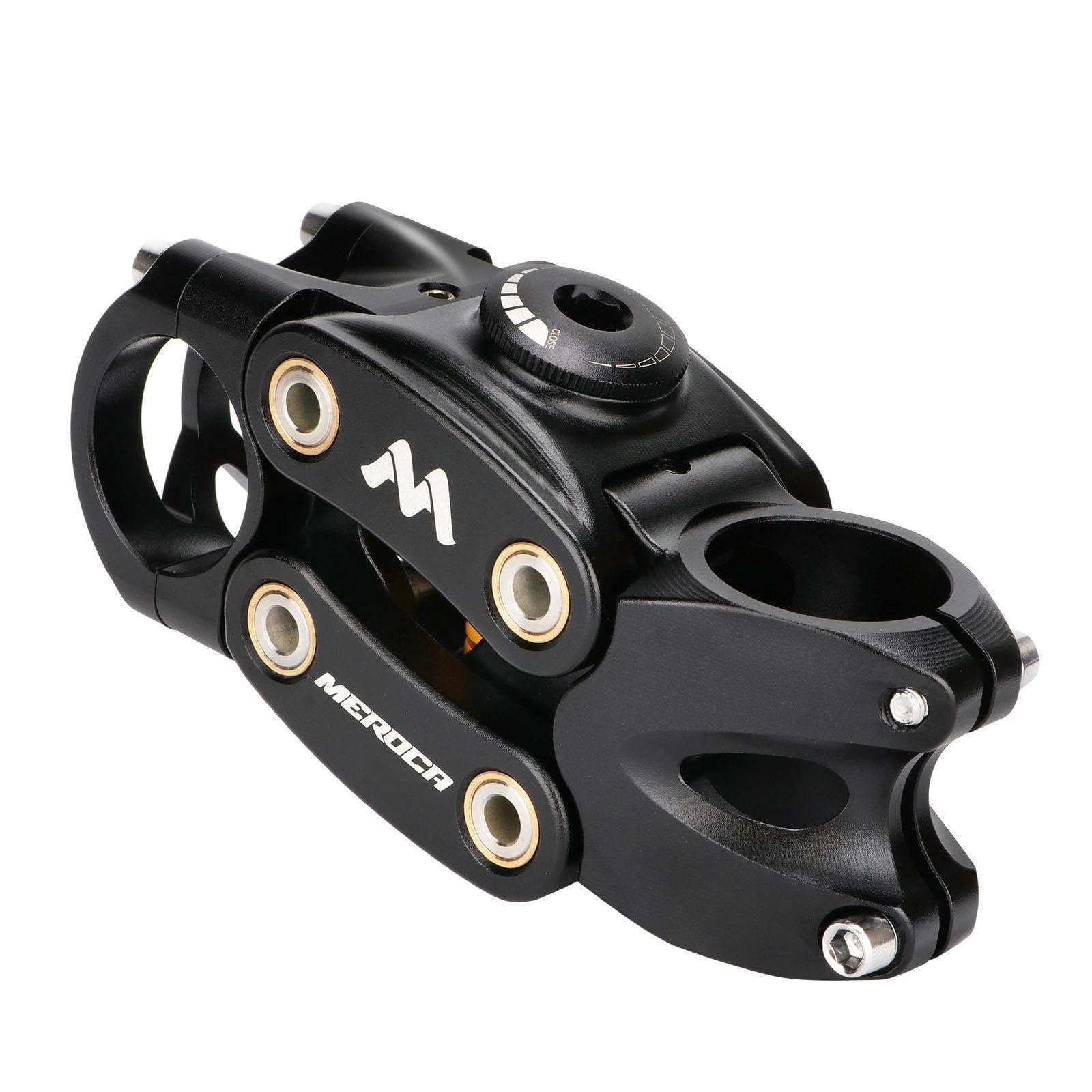 Rialzo regolabile per attacco manubrio bici da 8 mm con assorbimento degli urti, garantisce un'esperienza di guida in montagna confortevole. Rialzo regolabile per bici da 31,8 mm.
