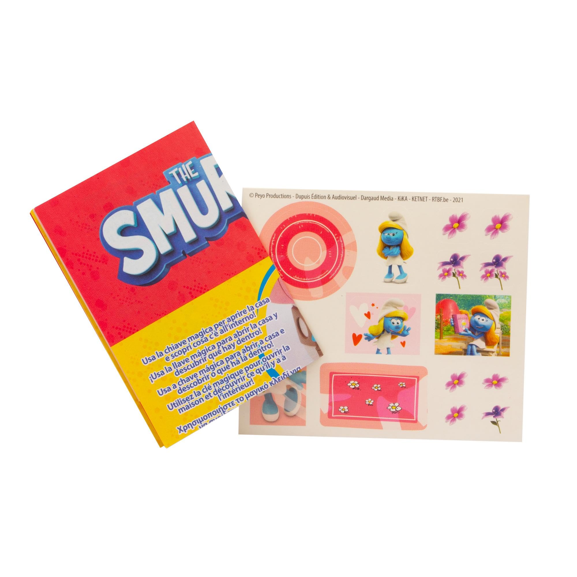 Giochi Preziosi I Puffi - Puffetta E La Sua Casetta Dal Tetto Rosa Ricca Di Accessori E Adesivi , Per Bambini A Partire Dai 3 Anni