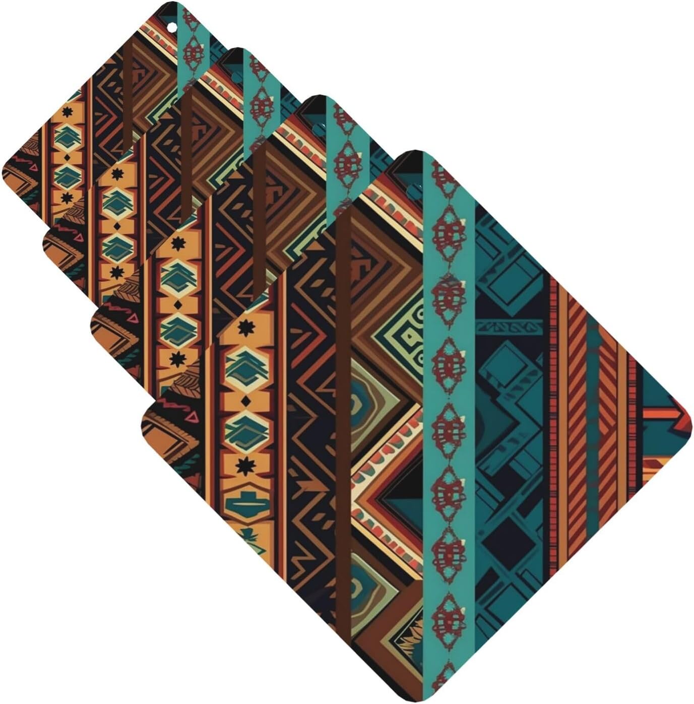Car Air Fresheners 4 Pcs Air Freshener for Car Hanging Scented Cards Southwest Native Art Patterns Lavender Air Freshener Aromatherapy Tablets Hanging Fragrance Card for Rearview Mirror