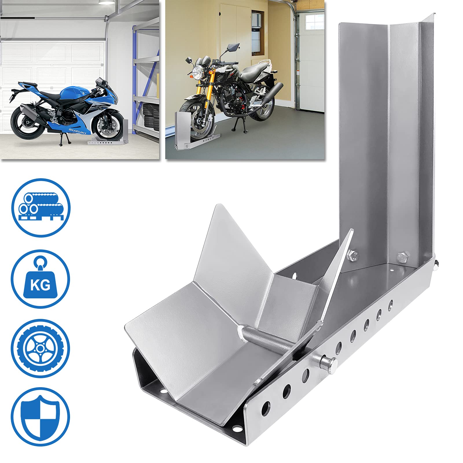 UISEBRT - Supporto di carico per motocicletta per ruota anteriore, 60 x 16 cm