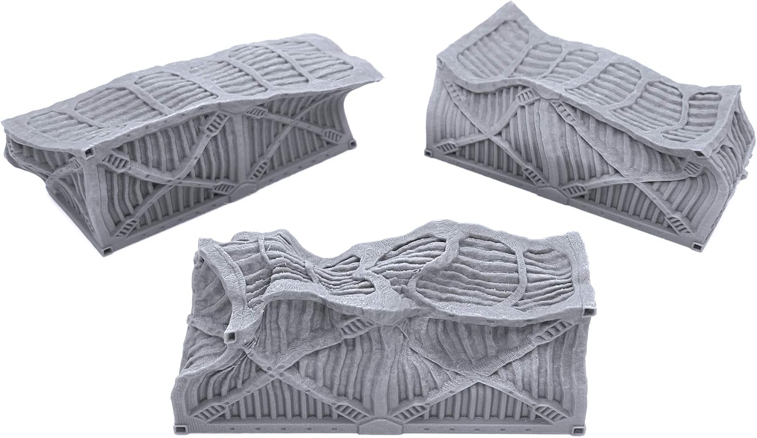 Demolished Futuristic Shipping Containers by Terrain4Print, 3D Printed Tabletop RPG Scenery and Wargame Terrain for 28mm Miniatures
