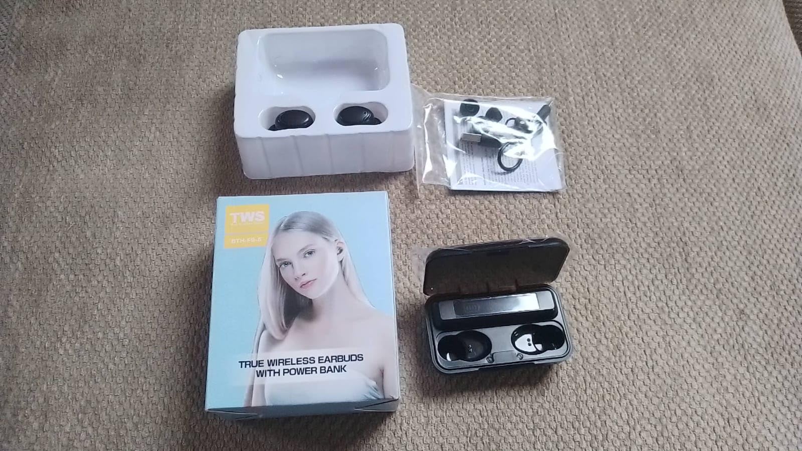 Auriculares Inalámbricos F9-5 Con Bluetooth 5.3 | Estuche De Carga Con Pantalla LED, IPX7 Impermeables Para Deporte Y Ducha