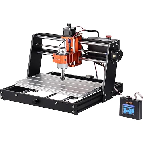 VEVOR CNC Router Machine, 120W 3 Axis GRBL Control Wood Engraving Carving Milling Machine Kit, 300 x 200 x 60 mm/11.8 x 7.87 x 2.36 in Working Area 10000 RPM for Wood Acrylic MDF PVC Plastic Foam