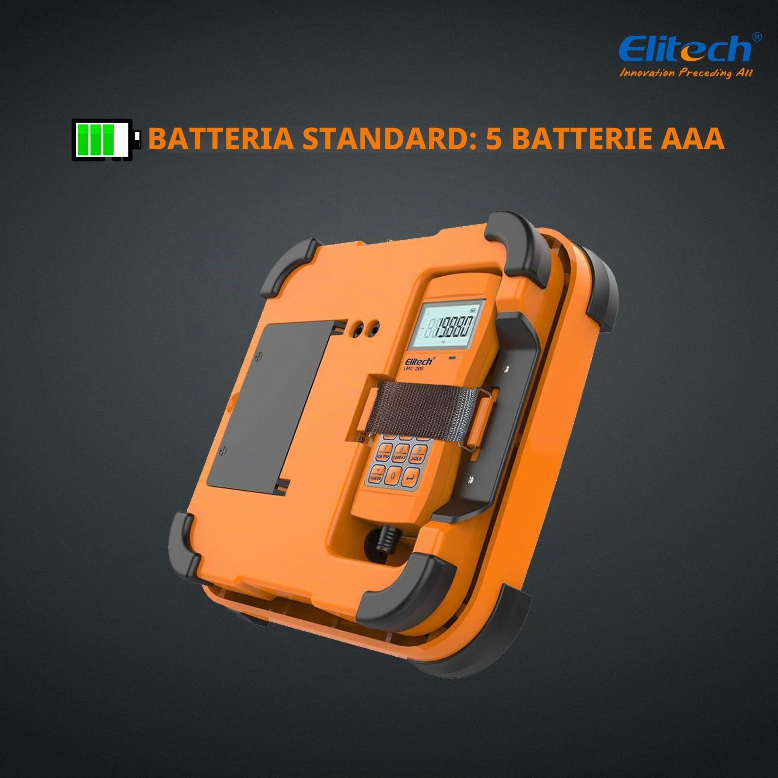 Elitech LMC-200 Bilancia Elettronica del Refrigerante, Elettronica di Rifornimento per HVAC e Auto AC con Custodia Portatile