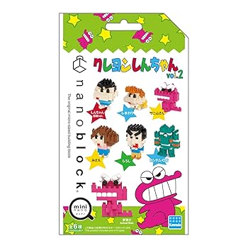 Nanoblock Mini Nano Crayon Shin-chan Vol. 2 (Box), 1 Box = 6
