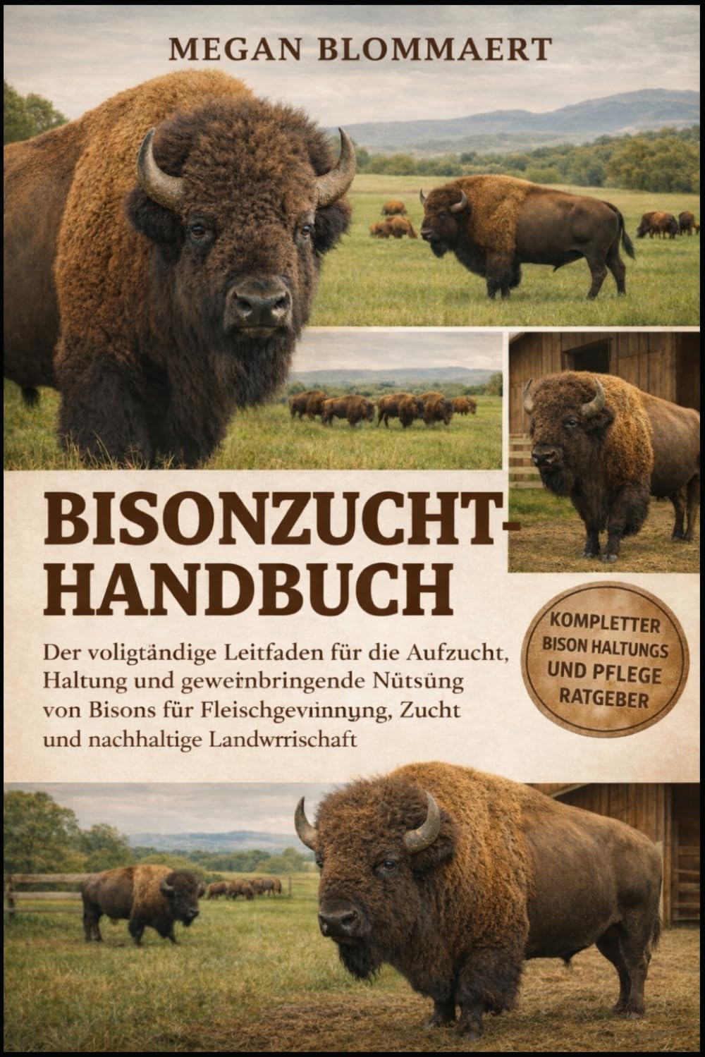 BISONZUCHT-HANDBUCH: Der vollständige Leitfaden für die Aufzucht, Haltung und gewinnbringende Nutzung von Bisons für Fleischgewinnung, Zucht und nachhaltige Landwirtschaft