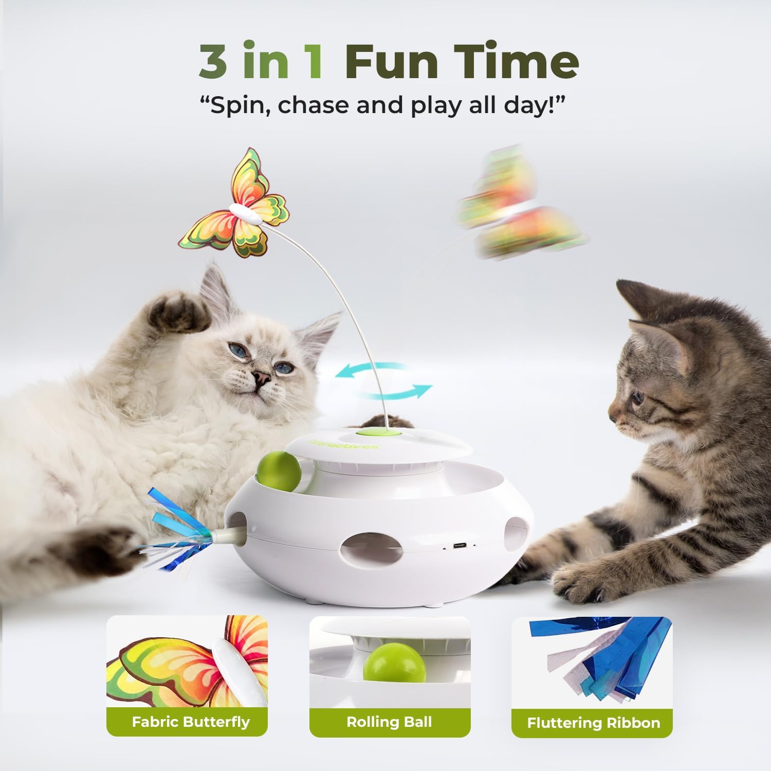 ALL FOR PAWS Juguete felino definitivo 3 en 1