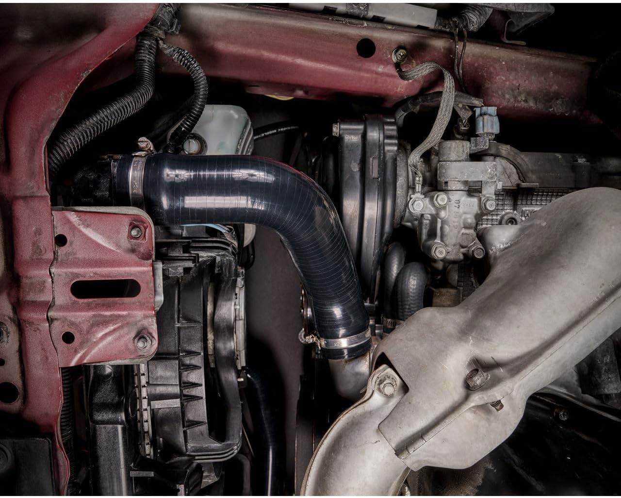 IAG Silicone Radiator Hose Kit for Subaru WRX 2008-14, STI 08-21, Red