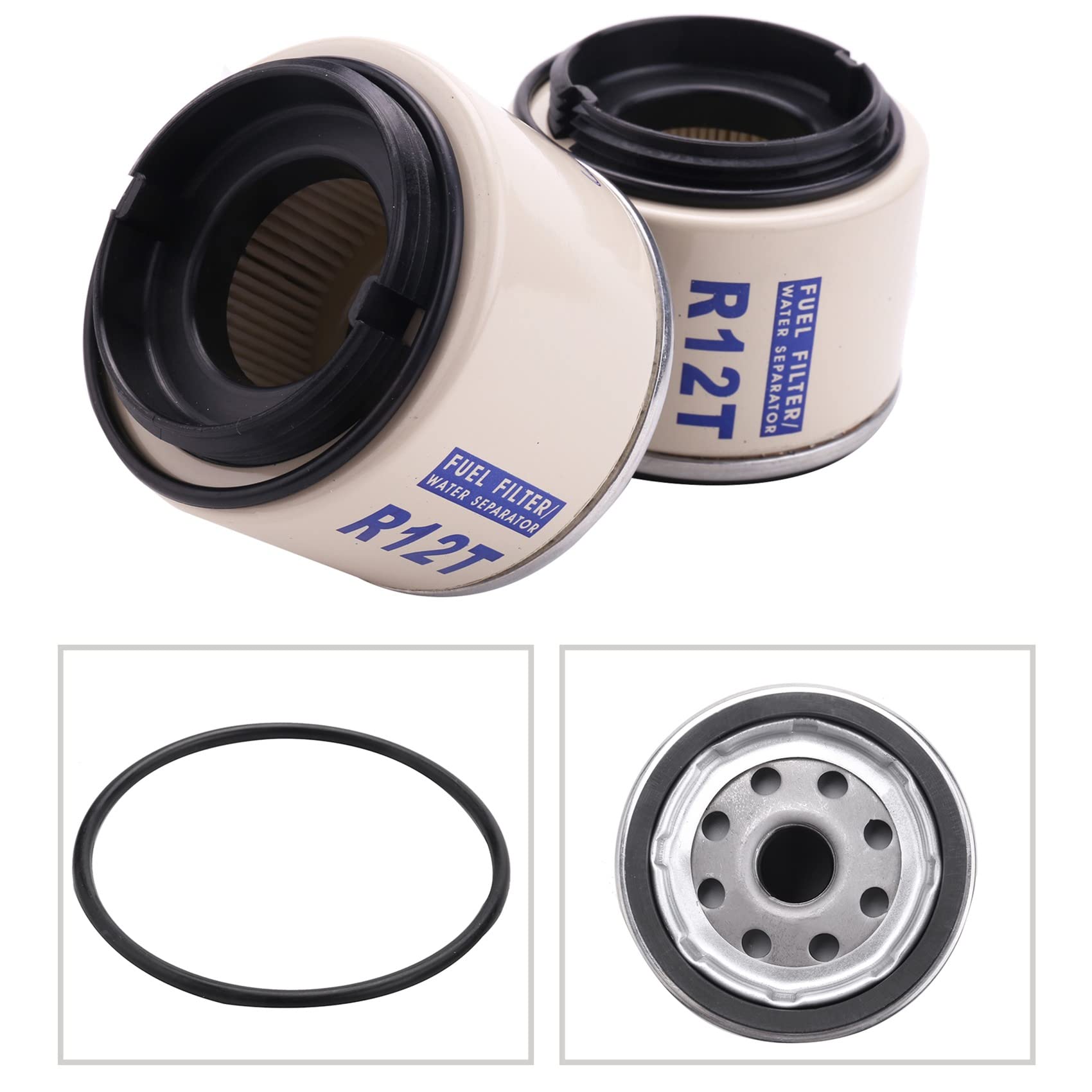 Lot de 2 filtres de séparation pour carburant R12 R12S R12T Racor 140R 120At S3240 Npt Zg1 / 4-19 SFC-8801-10