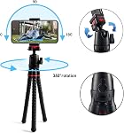Support de trépied pour téléphone flexible LINKCOOL Télécommande de voyage portative Trépied octopus pour iPhone & Caméra Live Streaming Vidéo de blogging