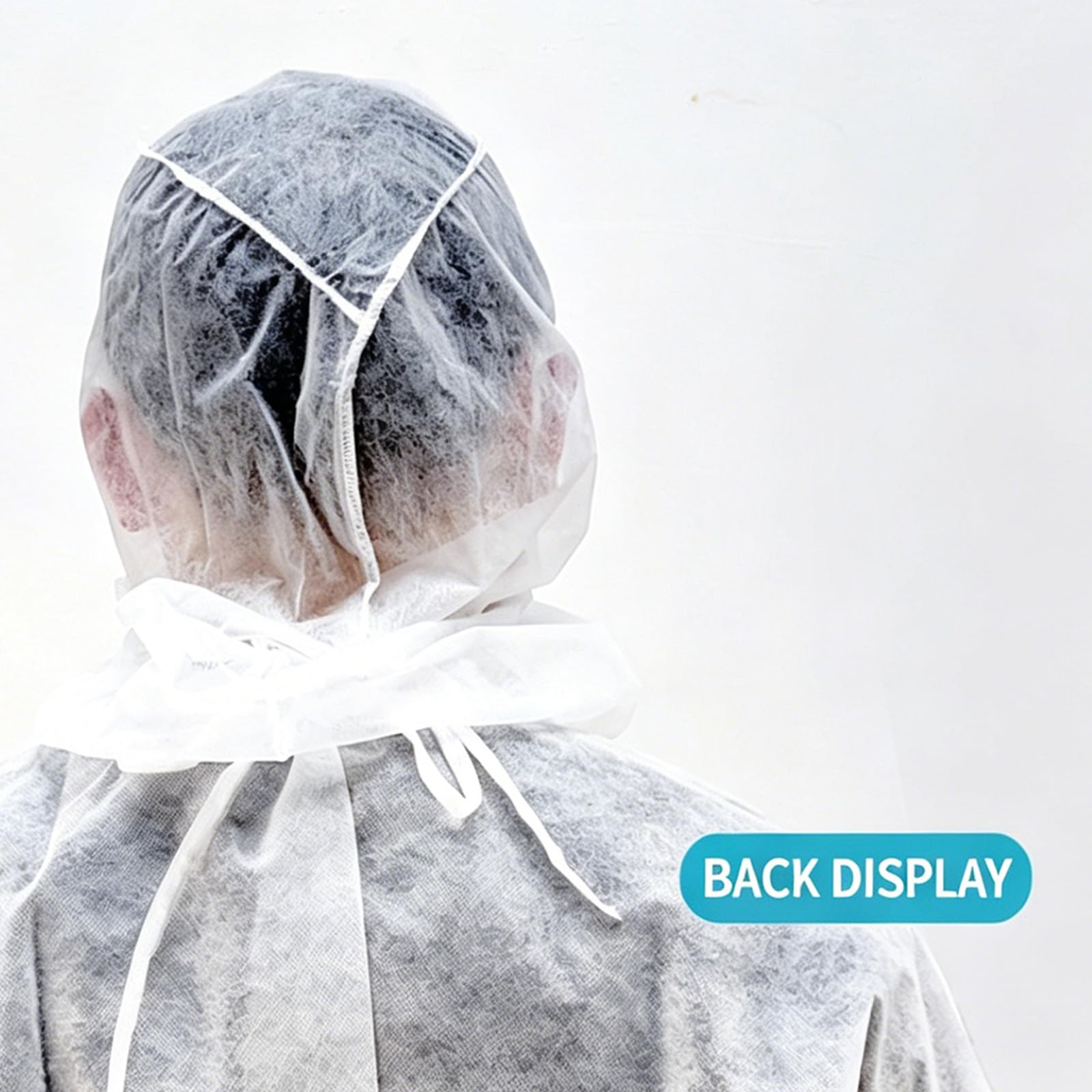 100 tapas protectoras de cara completa no tejidas para el cuidado de la | Gorro elástico industrial no tejido resistente para un ajuste seguro, uso diario profesional y tareas de limpieza