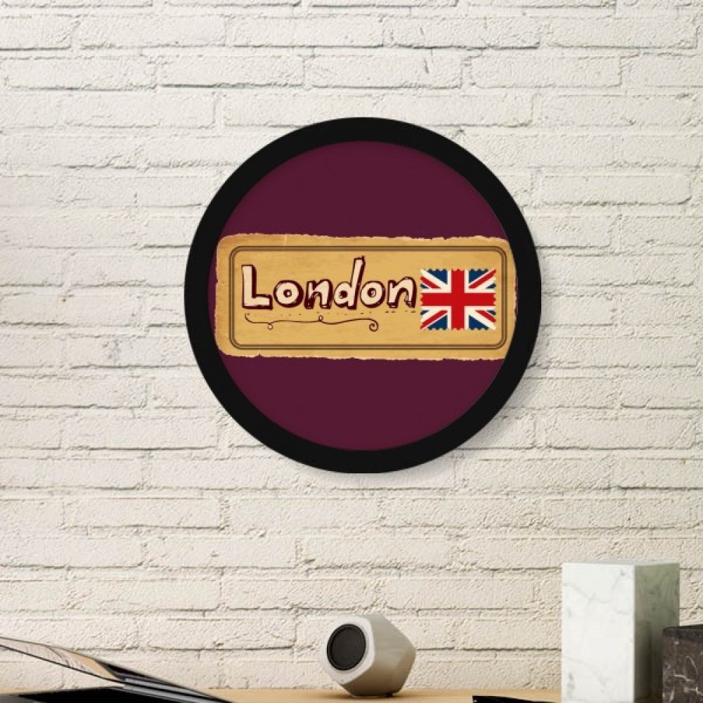 Peinture cadre photo ronde Union Jack pour creer une ambiance British cosy