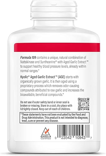 Miniatura 3 de Kyolic Extracto de ajo añejado Fórmula 110, CoQ10 Cardiovascular*, 100 Cápsulas
