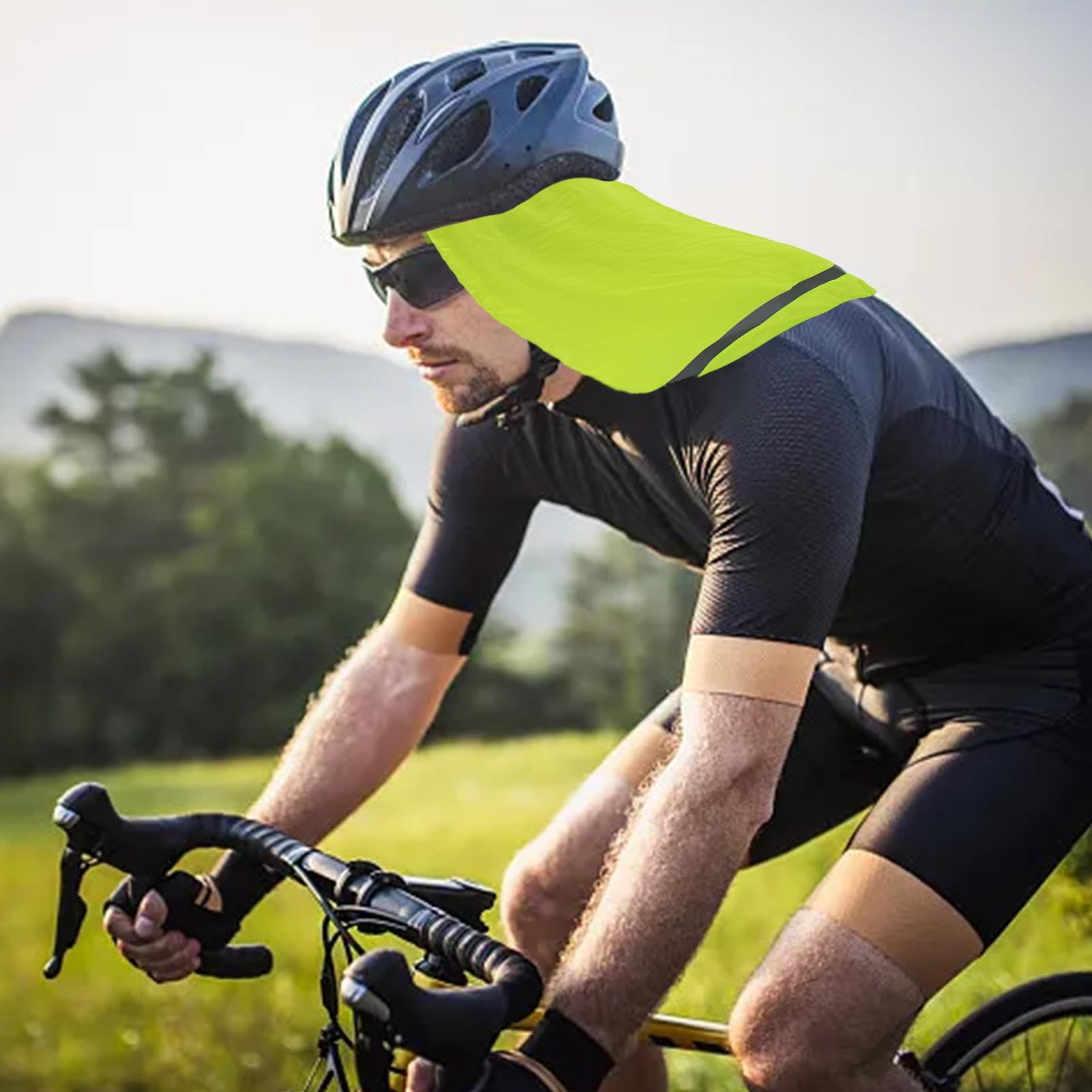 Protector Solar para Casco,Protector para el Cuello para Casco | Protector Solar Reflectante para el Cuello,2 Protectores de Cuello de Secado rápido, Forro de Sombrero Duro Transpirable para Ciclismo