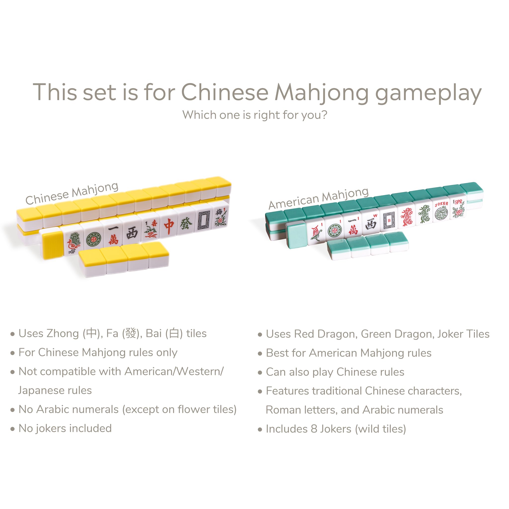 Yellow Mountain Imports Jeu de Mahjong Chinois – « Rouge Prestige » – 146 Tuiles Moyennes, Ensemble Professionnel pour Jeu de Style Chinois [中式麻將 專業套裝]