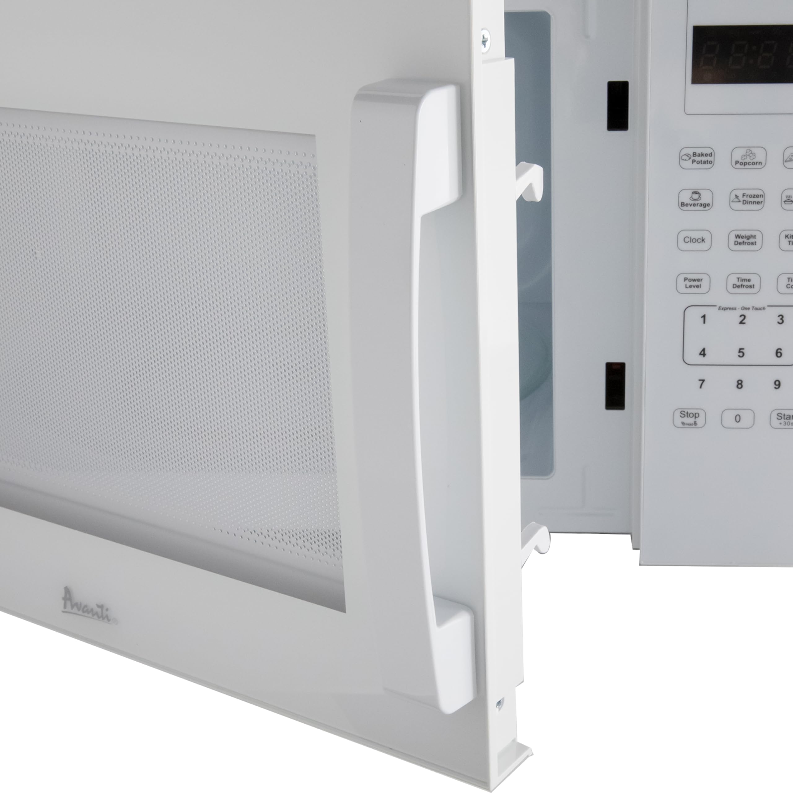 MT150V0W Horno microondas de 1000 vatios compacto con 9 ajustes de precocción, descongelación rápida y por peso, panel de control electrónico y tocadiscos de vidrio, 1.5 pies cúbicos, color 9