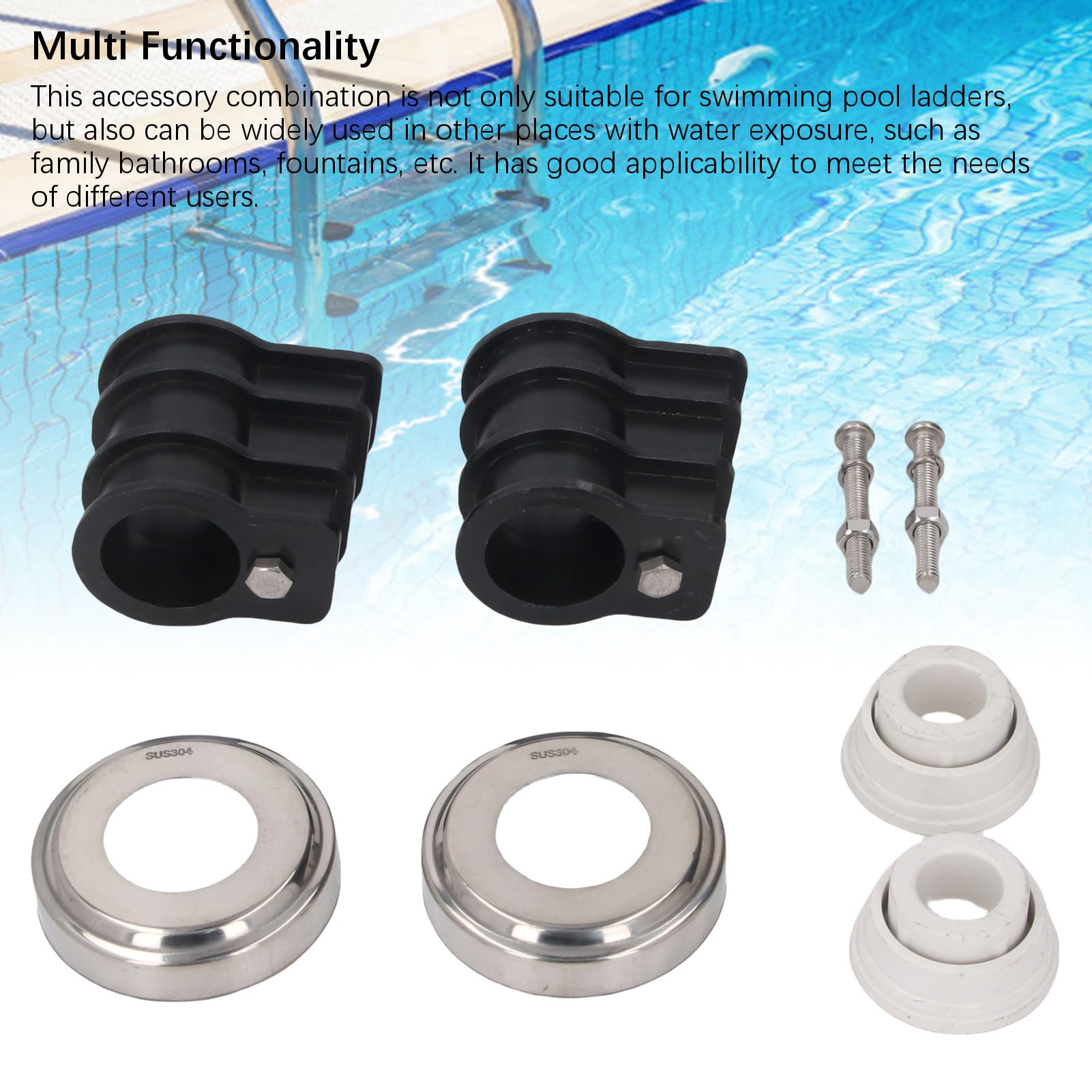 Kit de remplacement d'échelle de piscine |- Acier 304 résistant |pour 42mm