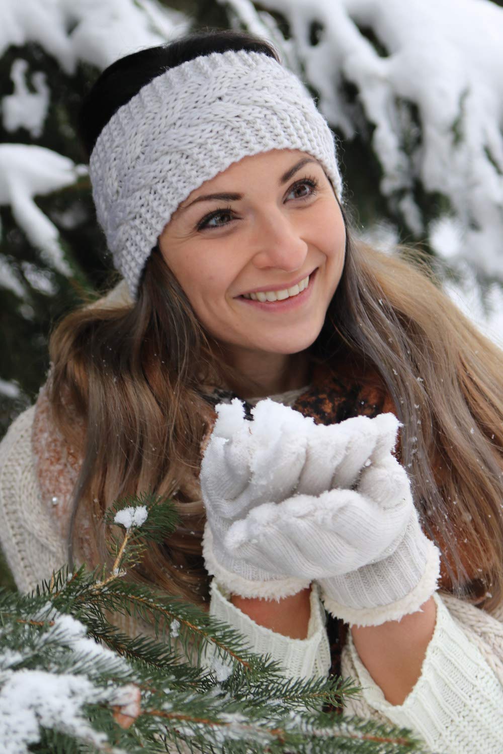 styleBREAKER headband chunky knit with plait pattern, hairband, headband, ladies 04026005, Colour:Rose - Image 3