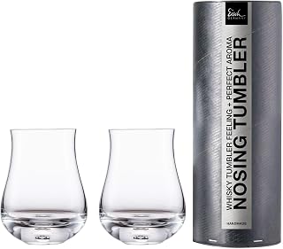 EISCH Whisky Nosing Tumbler 128/8 2 Stück in Geschenkröhre Gratis 1 Glasreinigungstuch