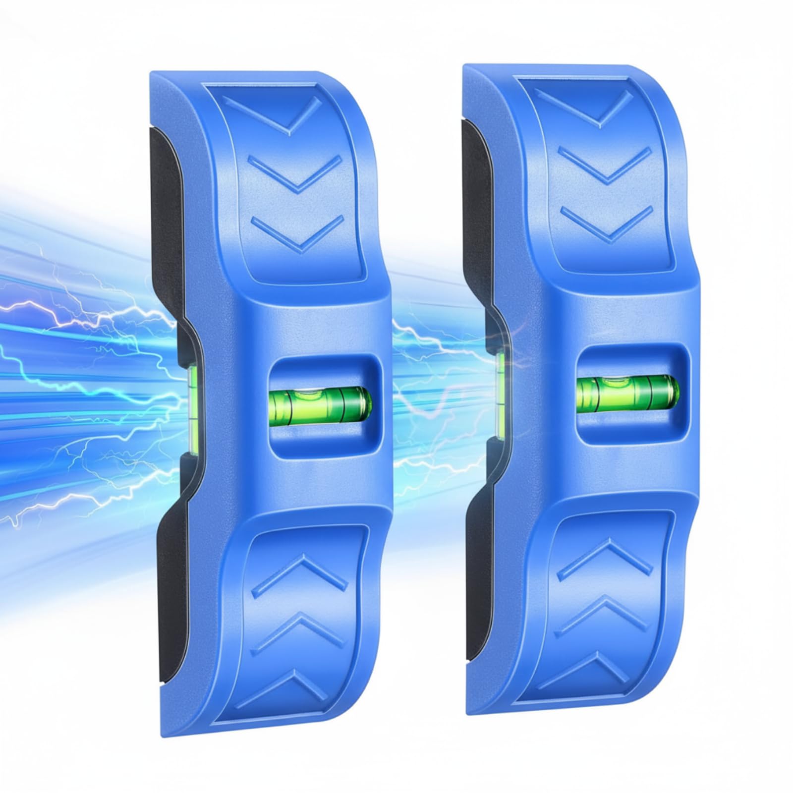 2 Pcs Magnetic Stud Finder with Level, Battery Free Stud Finder Wall Scanner for Drywall and Wood, Accurate Magnetic Studfinder Detection Tool with