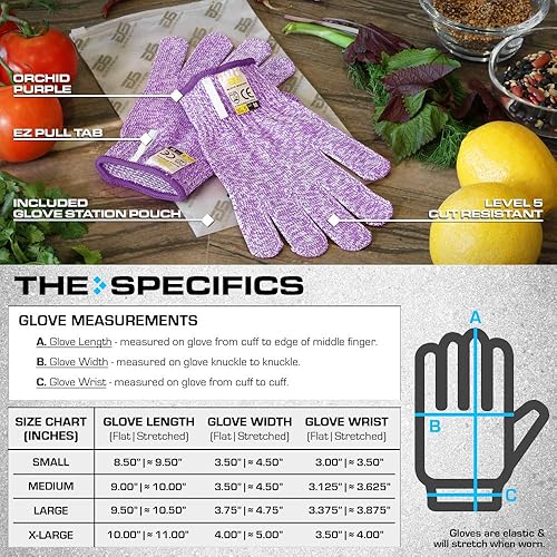 Vista 41 de Glove Station Ultra Durable Series Cut Resistant Gloves - Cutting Gloves for Chefs, BBQ and Cooking - Level 5 Protection Gris granito