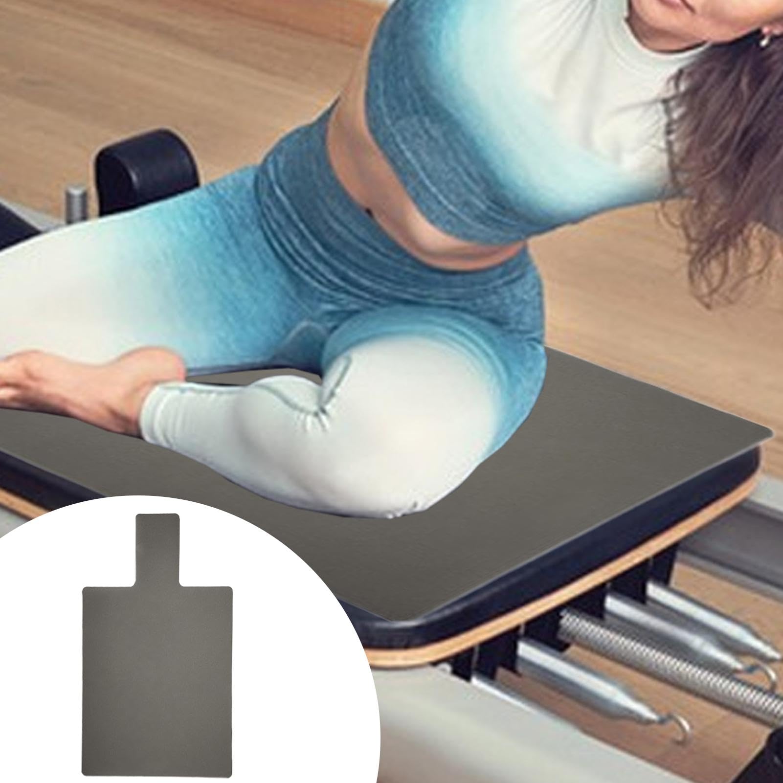Mata do reformowania pilatesu, antypoślizgowy ręcznik reformer, guma PU, bardzo gruba amortyzacja, sprzęt fitness, materac rdzeniowy, 99,6 x 61 cm, podróżna podkładka na łóżko do jogi do treningu,