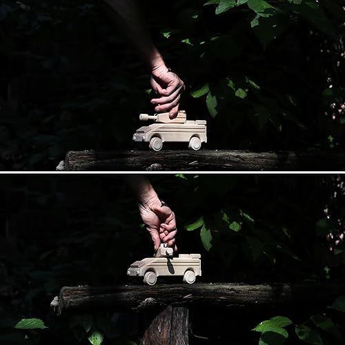 Miniatura 10 de VESPLO Camión cisterna de madera de juguete  Pintura hecha a mano  Vehículo educativo Juguetes para niños pequeños  Juguetes para niños  Juguetes