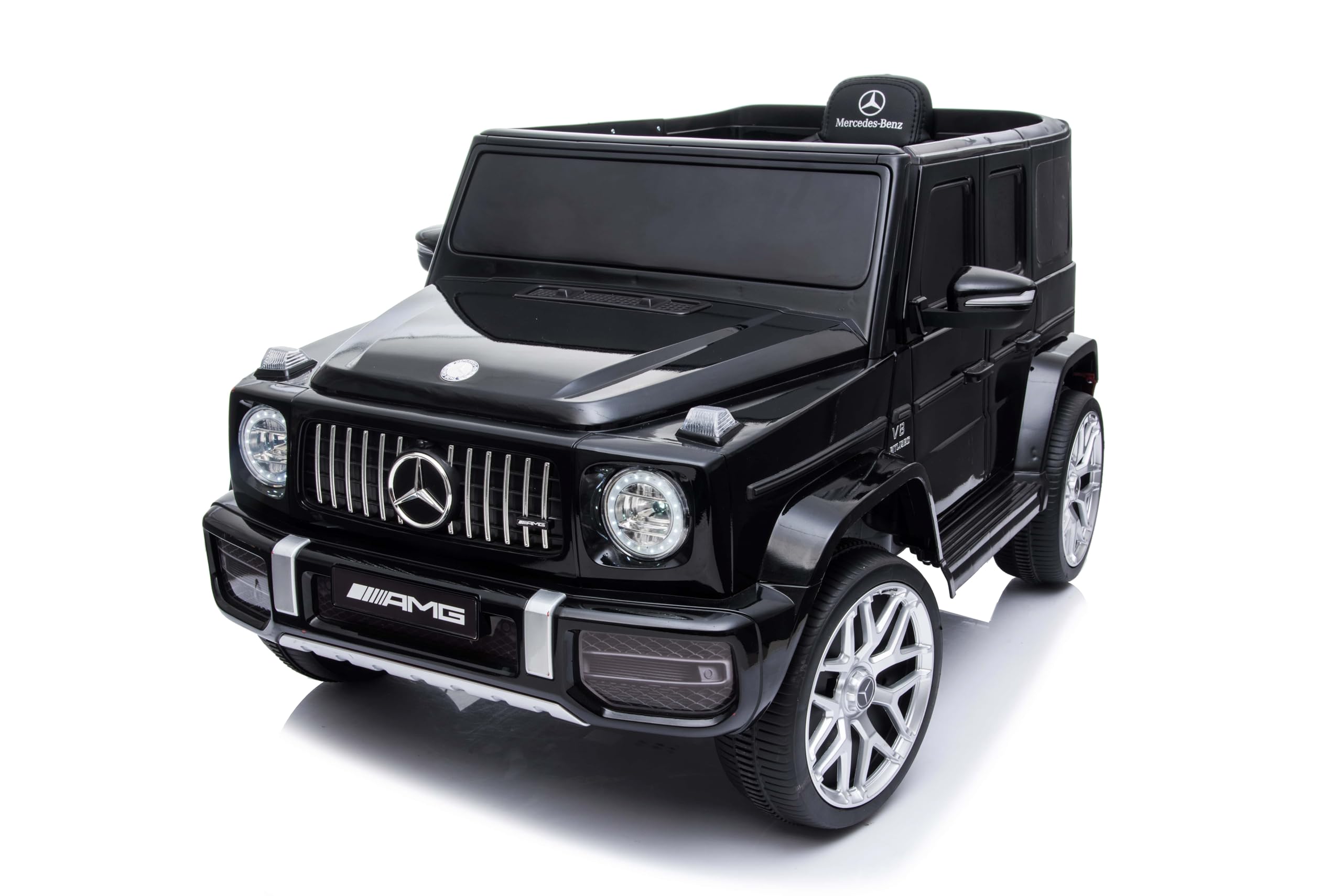 Macchina elettrica bambini Mercedes Classe G 2025, Nera, Originale con Licenza, Batteria al Litio, auta elettrica per bambini 3-5 anni con telecomando 2.4 GHz, MP3/USB/Bluetooth