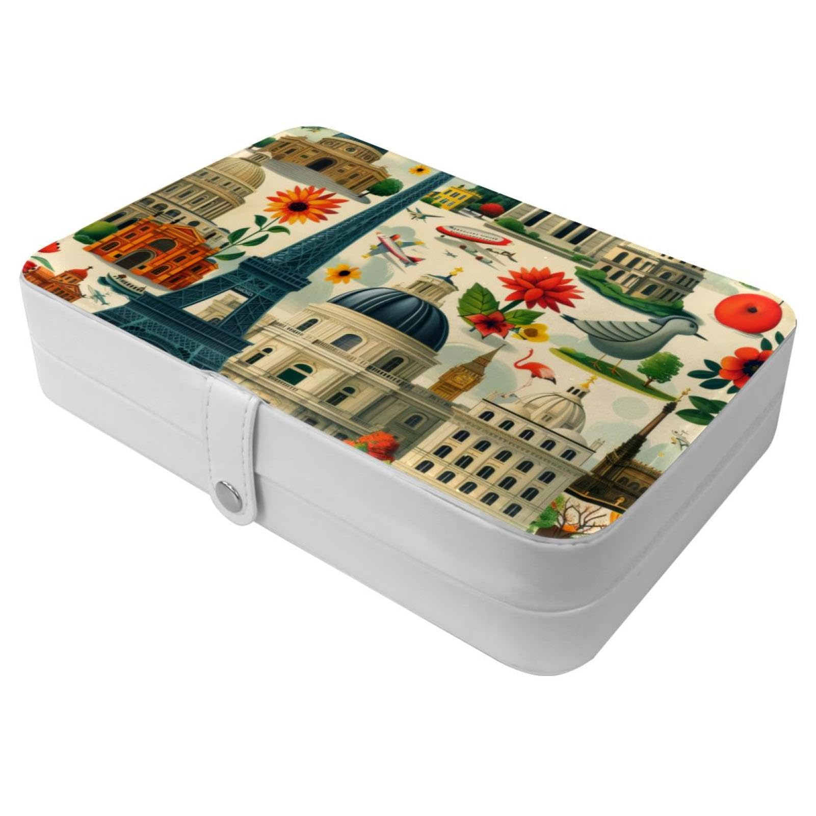 Boîte à bijoux motif paysage de voyage, le cadeau idéal pour elle