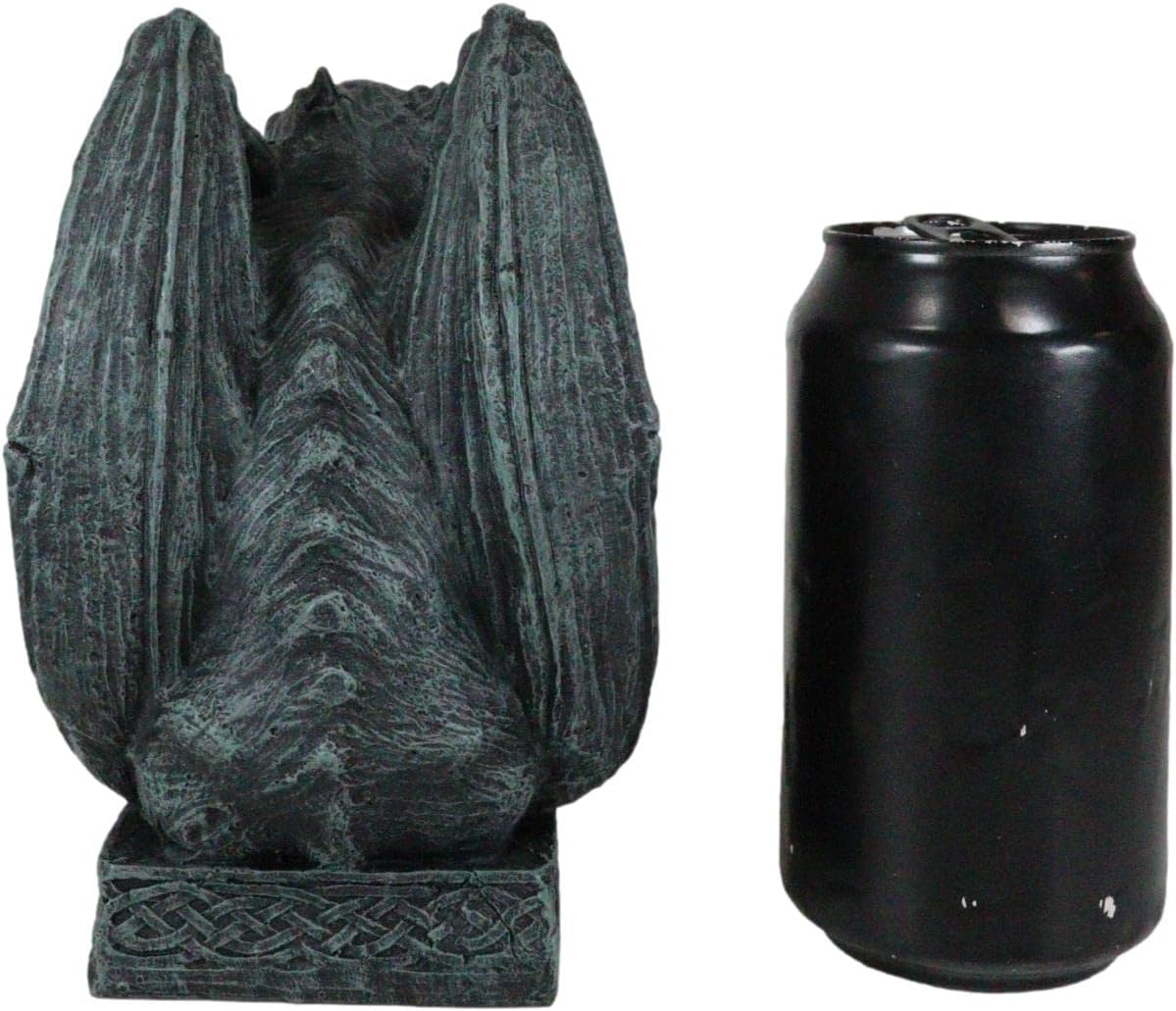 Ebros Gift Stoic Warrior Guardian Notre Dame Gargoyle Holding Gothic Skull Shield Figurine Medieval Renaissance Cathedral Era Collectible Accent