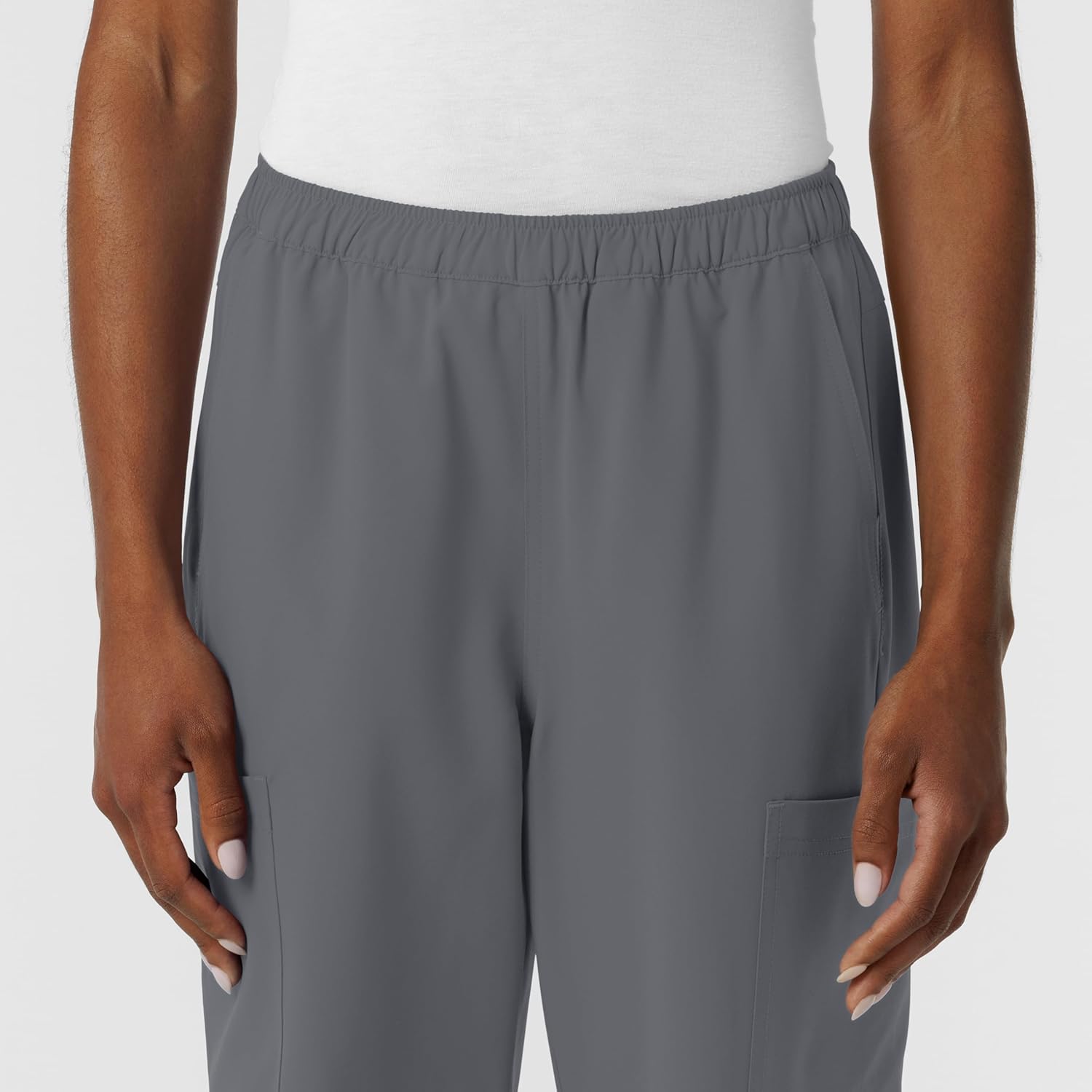 Wink NURTUR Scrubs for Women, Straight Leg Cargo Scrub Pant - Pewter, S Tall - Image 8