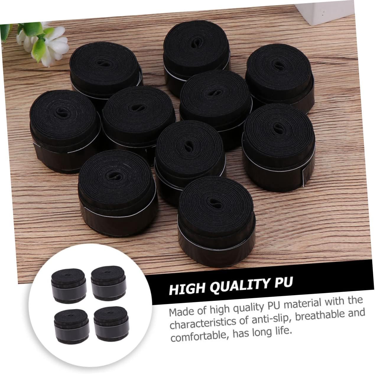 BESPORTBLE 24 Pcs Sweatband Tennis Grip Tape Anti-Slip Tennis Overgrips Squash Racket Overgrip Hands Pole Grip