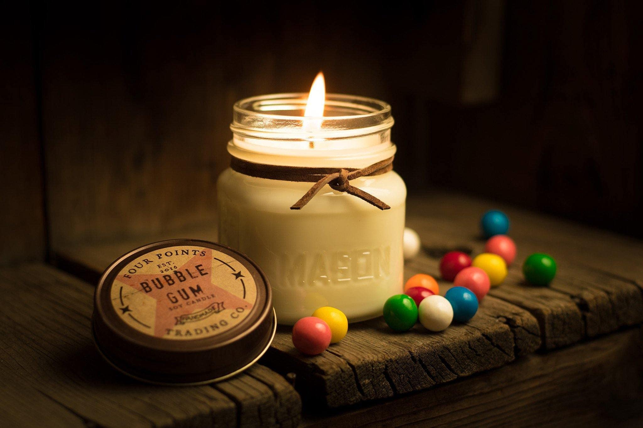Vela perfumada de aromaterapia de soja de 8 onzas con tarro - Four Points Trading Co.