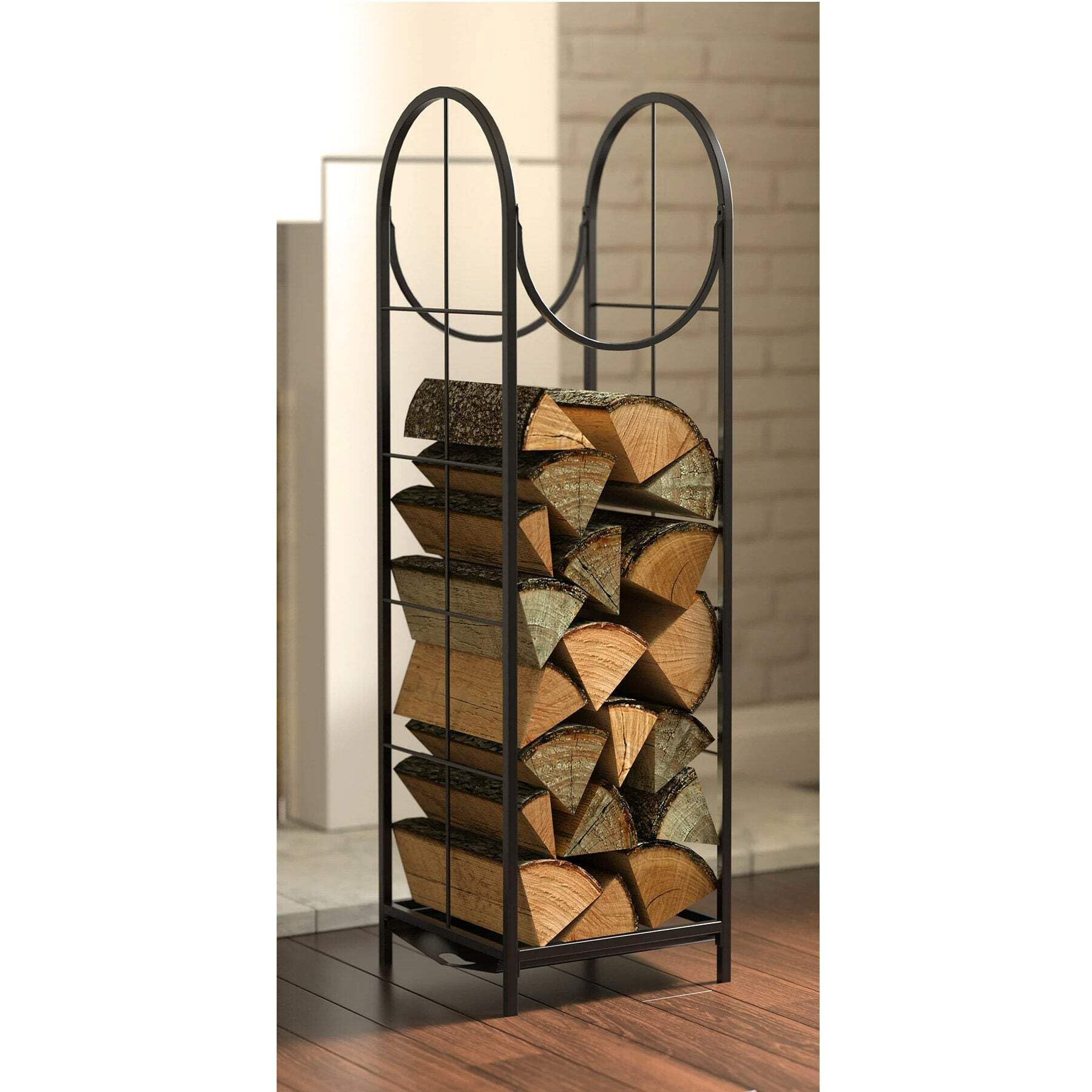 panacea products corp 15232 Black Vertical Log Storage Rack product thumbnail 3