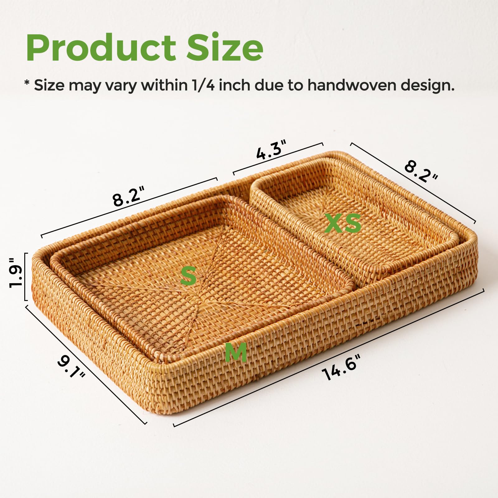 Dining & Serving Trays Rattan Serving Tray. Wicker Tray Natural Kana