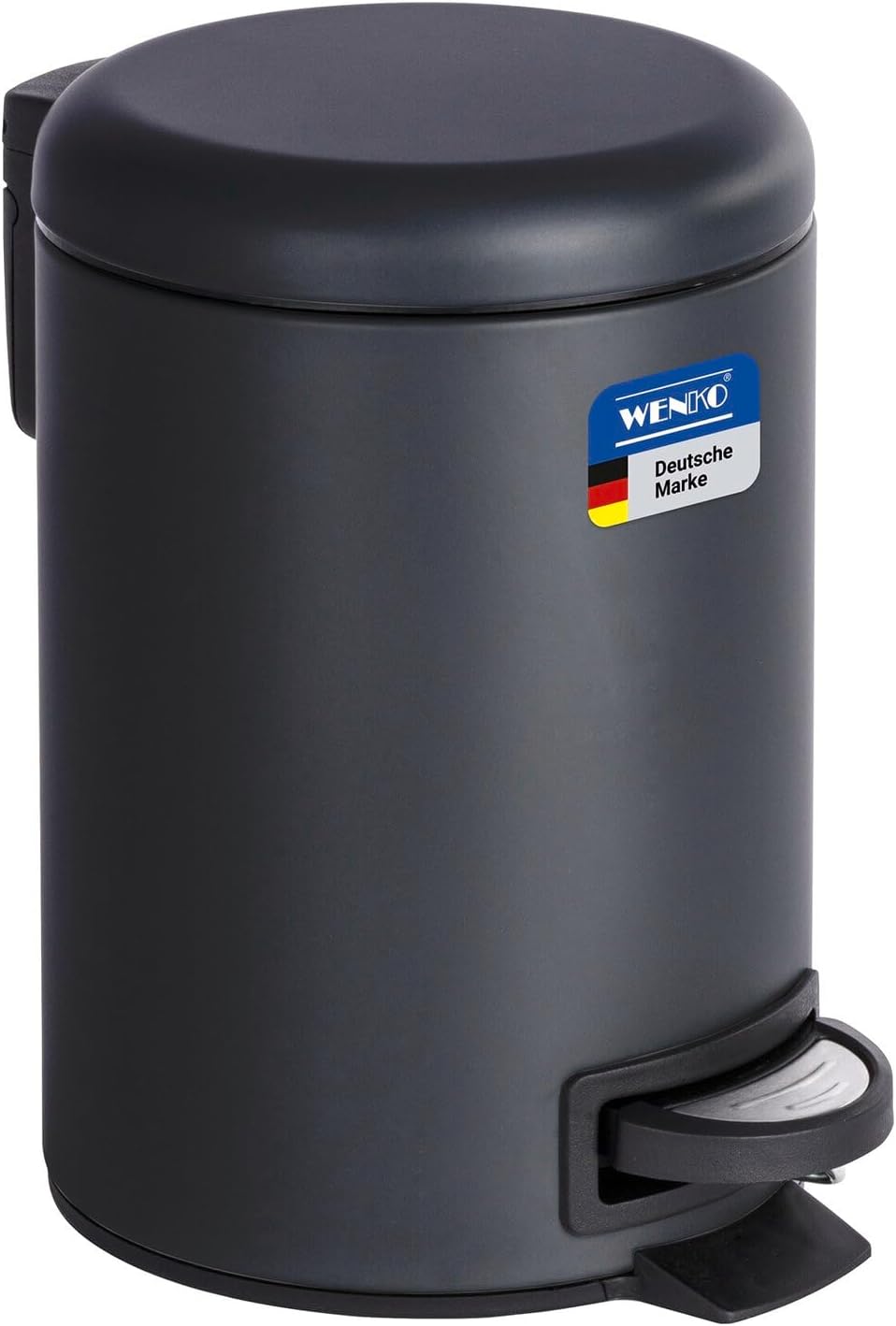 Pedal bin Leman Black, 22.5 x 17 x 25 cm