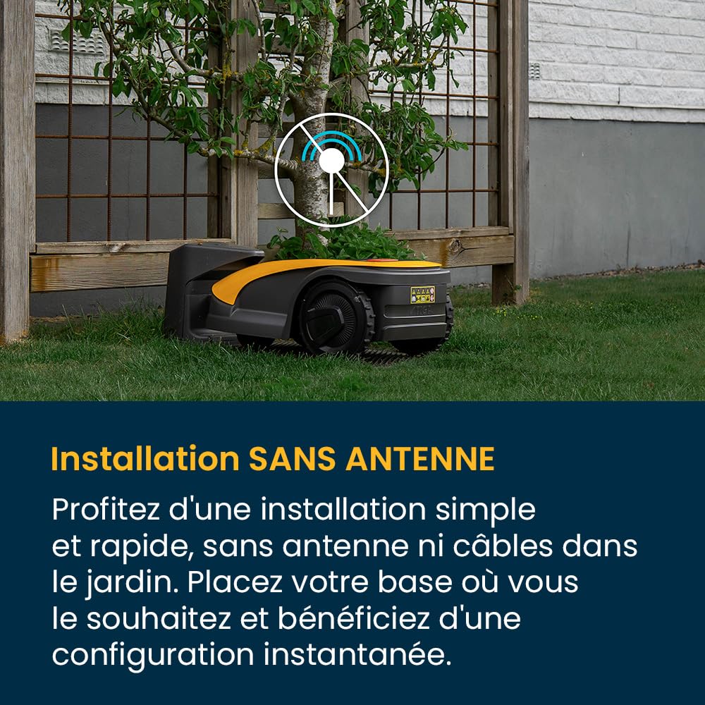 Robot Tondeuse Autonome STIGA A1500. Robot de Tonte sans Fil périmétrique (Max. 2500m²). Contrôlé Via Application, pentes jusqu'à 45%, 10 Zones de Tonte. Robot Tondeuse avec Navigation GPS-RTK & 4G