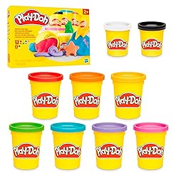 Play-Doh 9 Pack Favorite Color Set, Assorted Colors, 2 & 4 Ounce Modeling Compound Cans, Kids Arts & Crafts, Back to School Gifts & Prizes, Preschool Toys, Ages 2+ (Amazon Exclusive)