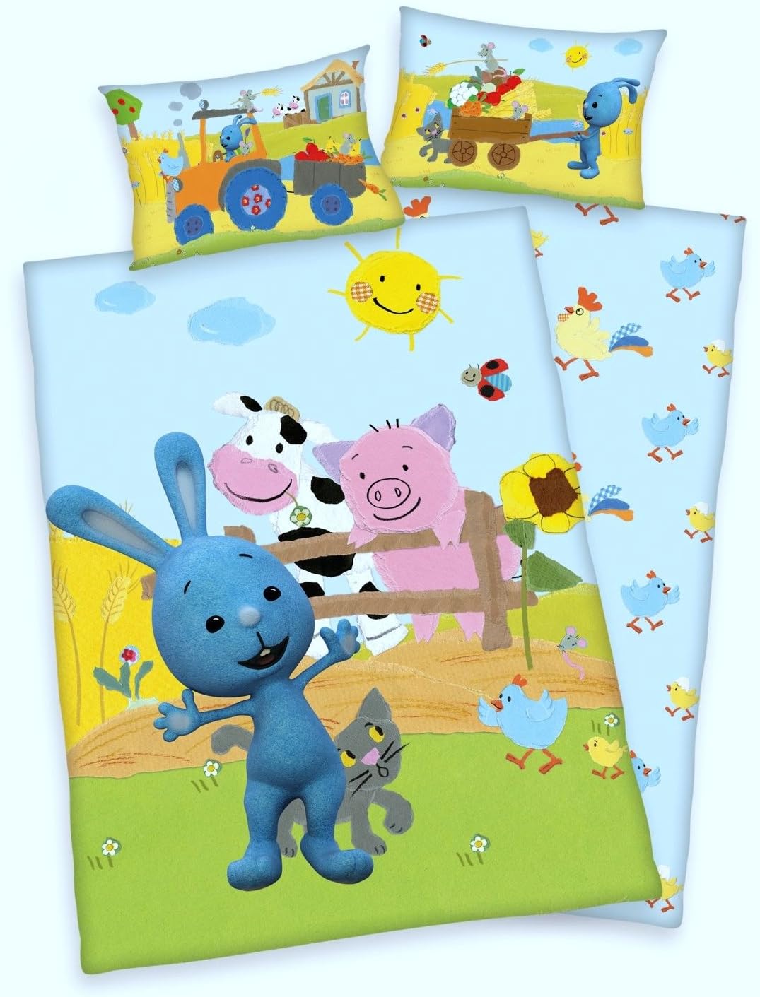 DUOKON - Jeu de couette d'été pour enfant 2pcs Blanc 100x135 cm/40x60