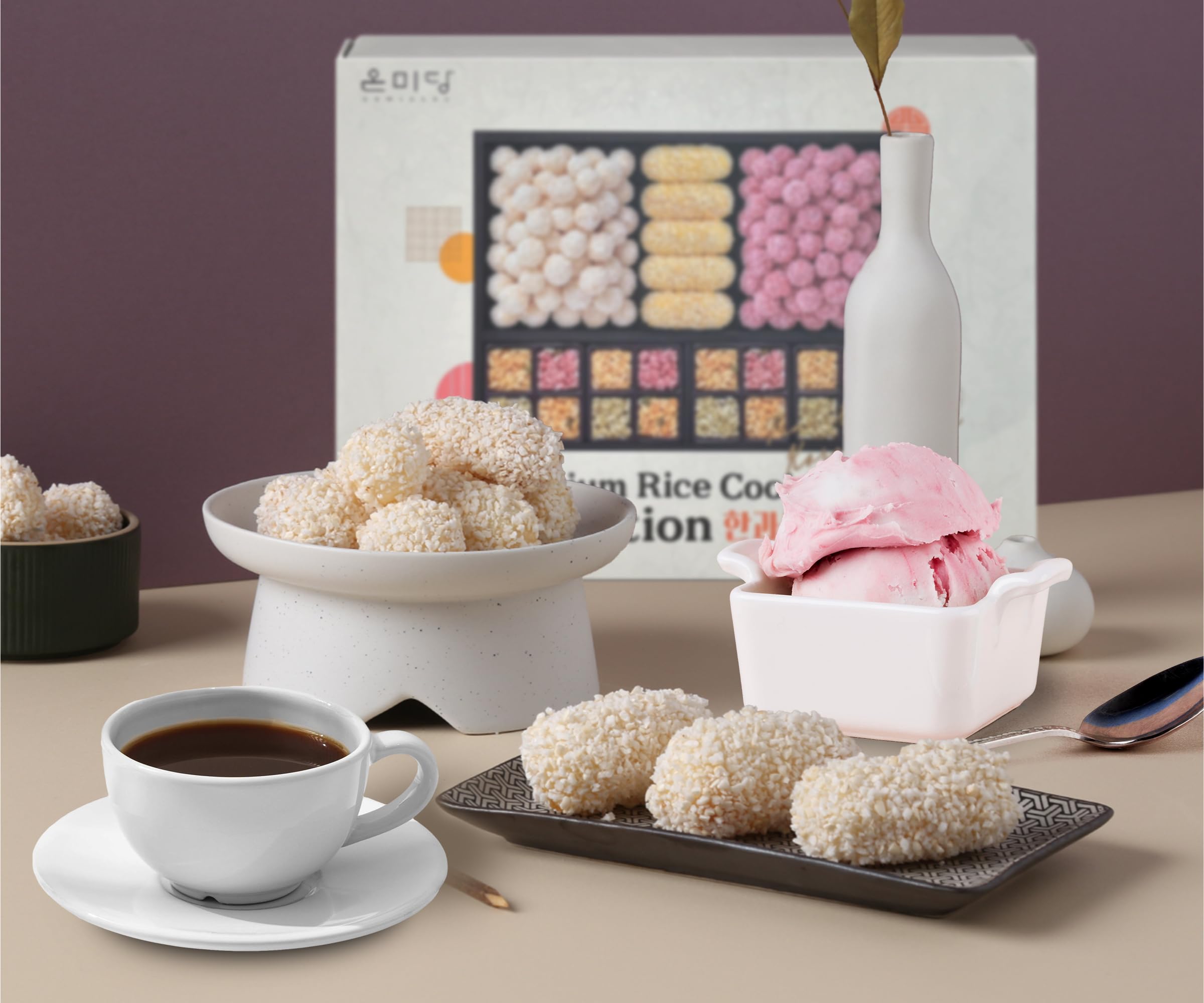 SANDEULHAE Premium Rice Cookie | Koreanische Reissnacks | Glutenfreie Snacks | Vegane Leckereien | Traditionelle Süßigkeiten | Geschenkideen | Ölfrei (Reiskeks Collection)