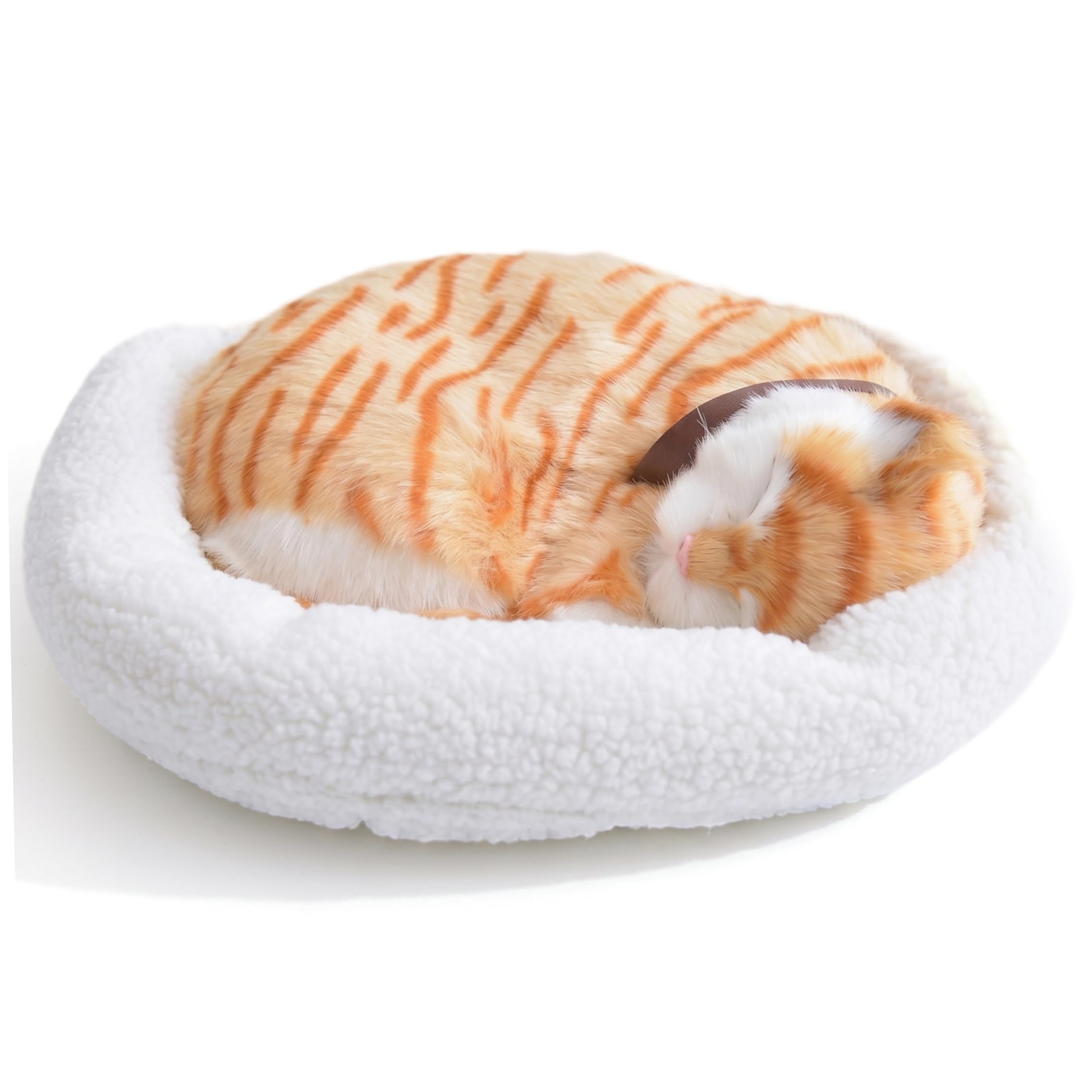 Peluche Gatto Arancione Gatto Realistico Animale Di Peluche Realistico Che Respira E Dal Suono Morbido Per La Decorazione Della Casa E Dell'Auto (12, 6x10, 6 Pollici)