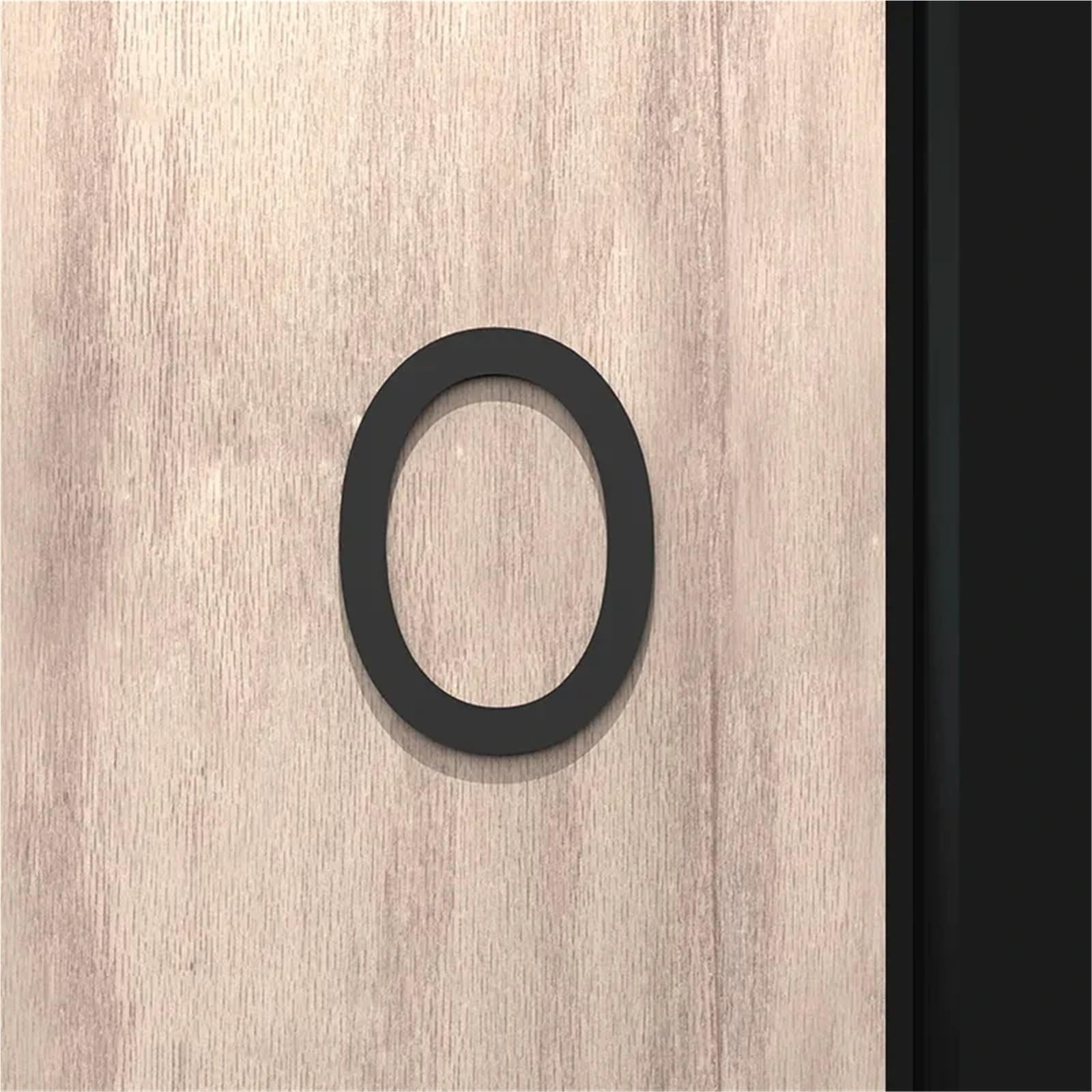 Self Adhesive House Numbers Black/Gold/Silver Door Number Stickers 2/3/4 Inch Modern Acrylic Address Mailbox Number for Outside Hotel Apartment Yard Post Courtyard Cafe Plaque(Black 0,3In)