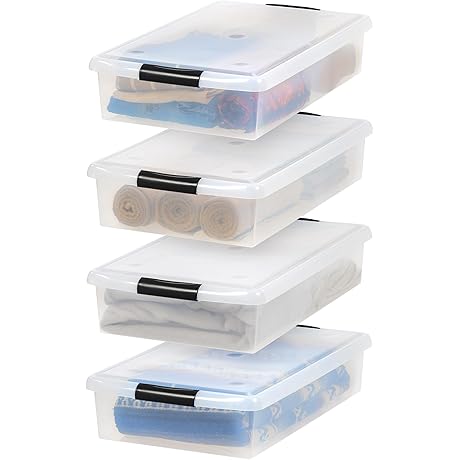 IRIS USA 40 Quart Plastic Storage Bins