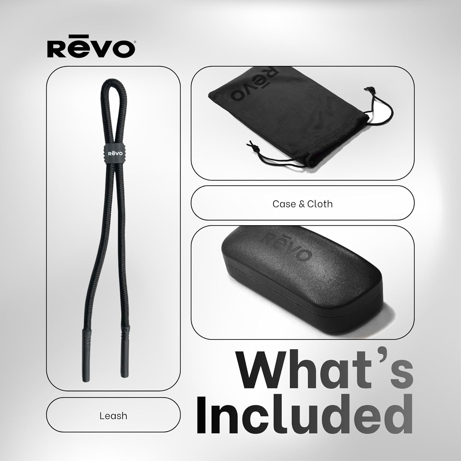 Revo Crawler 59MM Wraparound Rectangular Sunglasses For Men For Women + Bundle Leash + BUNDLE with ACCESSORY EYEWEAR - Image 2