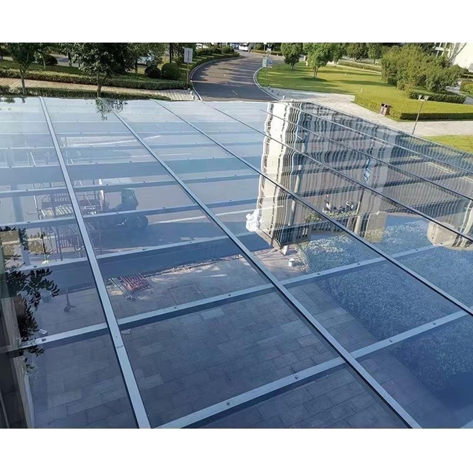 Láminas de policarbonato resistentes a los rayos UV, paneles transparentes de techo de invernadero, plástico acrílico para aislamiento térmico e impermeabilización de toldos (0,8 x 6 m)