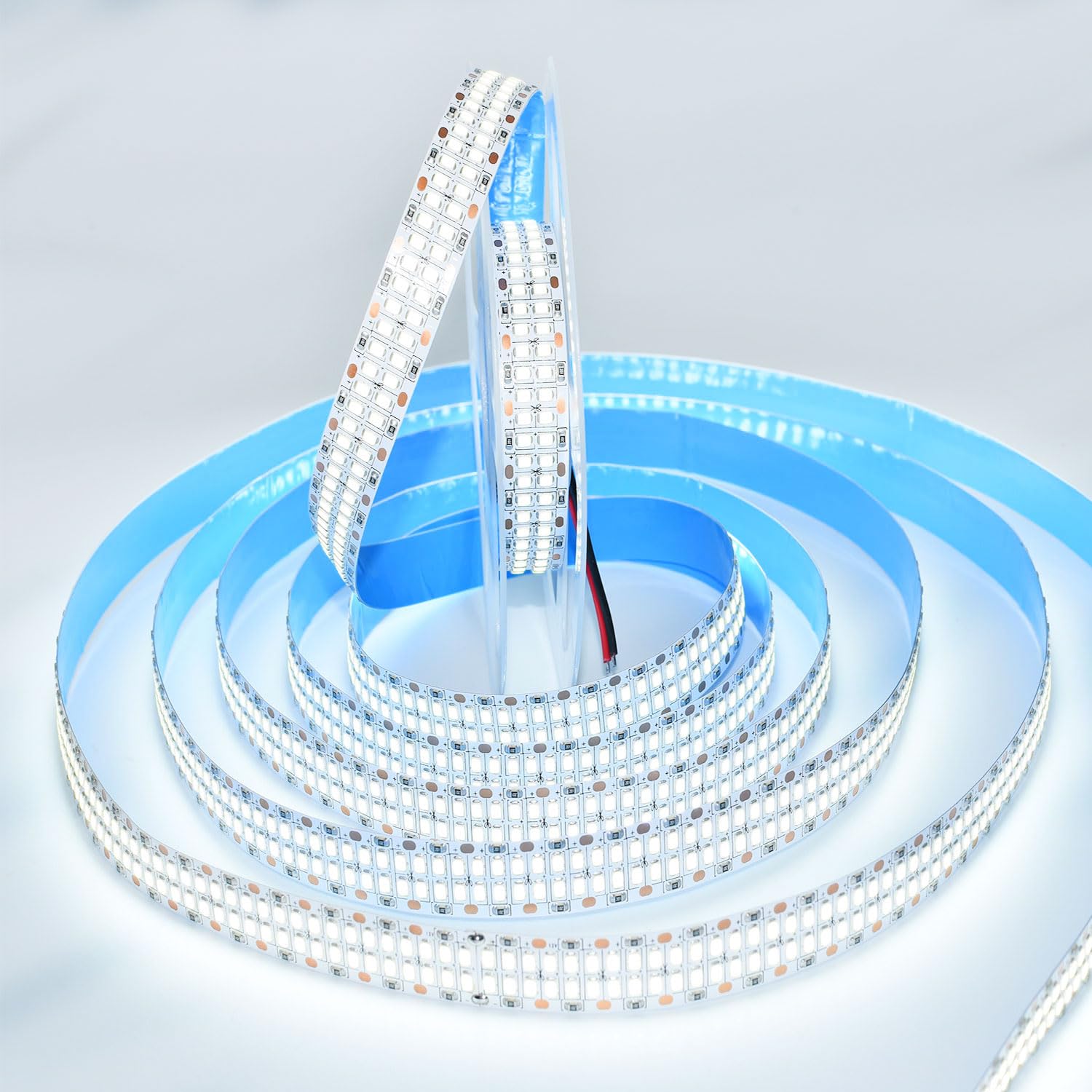 SUYOOULIN LED Lights Strip, Dimmable DC 12V 16.4ft SMD 5054 (5050 Upgraed) Double Rows 1200 LEDs 25000LM Non-Waterproof LED Ribbon for Home Kitchen