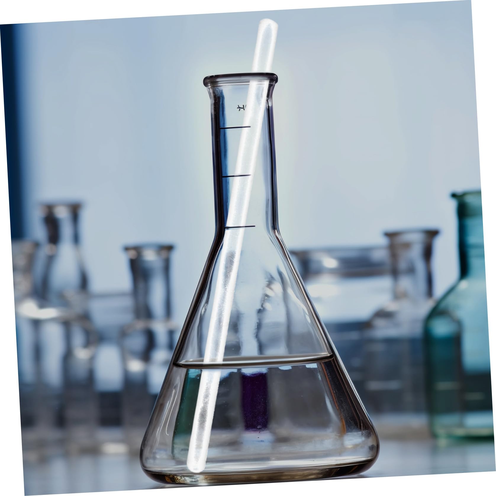 GALPADA Bastoncini di Vetro Resistenti per Mescolare in Laboratorio 20 Pezzi e Privi di Sbavature Estremità Arrotondate per Esperimenti e Cucina