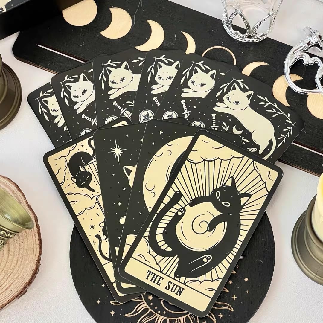 Tarot Cards for Beginners Tarot Cards Set, Black, 10.3 cm x 6 cm - Image 4
